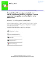 Jeanson M;, Ngansop, E., Blanc P., 2025, Cercestis blancii (Araceae), a remarkable new species from South Cameroon exhibiting a unique sequential monopodial growth and spiny aerial feeding roots.pdf