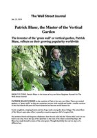 The Wall Street Journal 23 jan 2014, Vertical Garden by Patrick Blanc