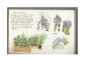 Festival international des Jardins, Chaumont-sur-Loire, 1994, aquarelles Fabrice Moireau