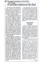 Le Monde, Sept.1994, Vertical Garden by Patrick Blanc