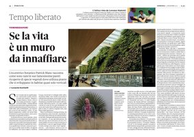 il sole 24 ore 3 dec 2017, Vertical Garden by Patrick Blanc