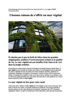www.geo.fr 26 novembre 2018, Vertical Garden by Patrick Blanc 