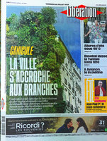 Oasis d&#039;Aboukir, Mur Végétal par Patrick Blanc, couverture de Libération, 26 juillet 2019