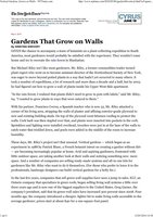 New York Times May 2010  Vertical Gardens