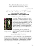 NYBG, Orchid Show 2012 press release