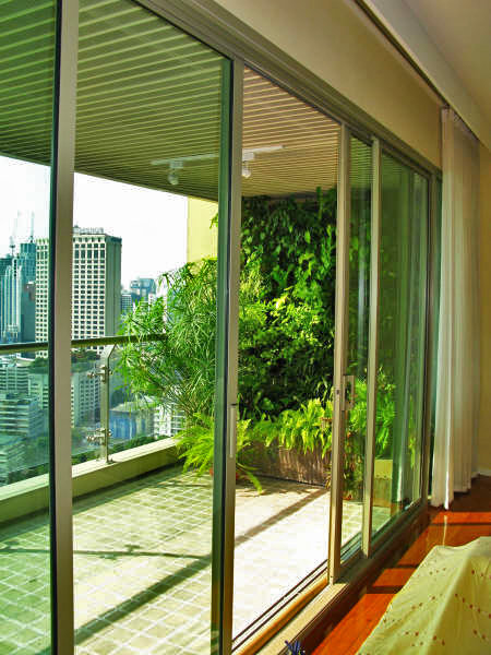 Apartment Terrace Vertical Garden Patrick Blanc Bangkok Apartment From Inside