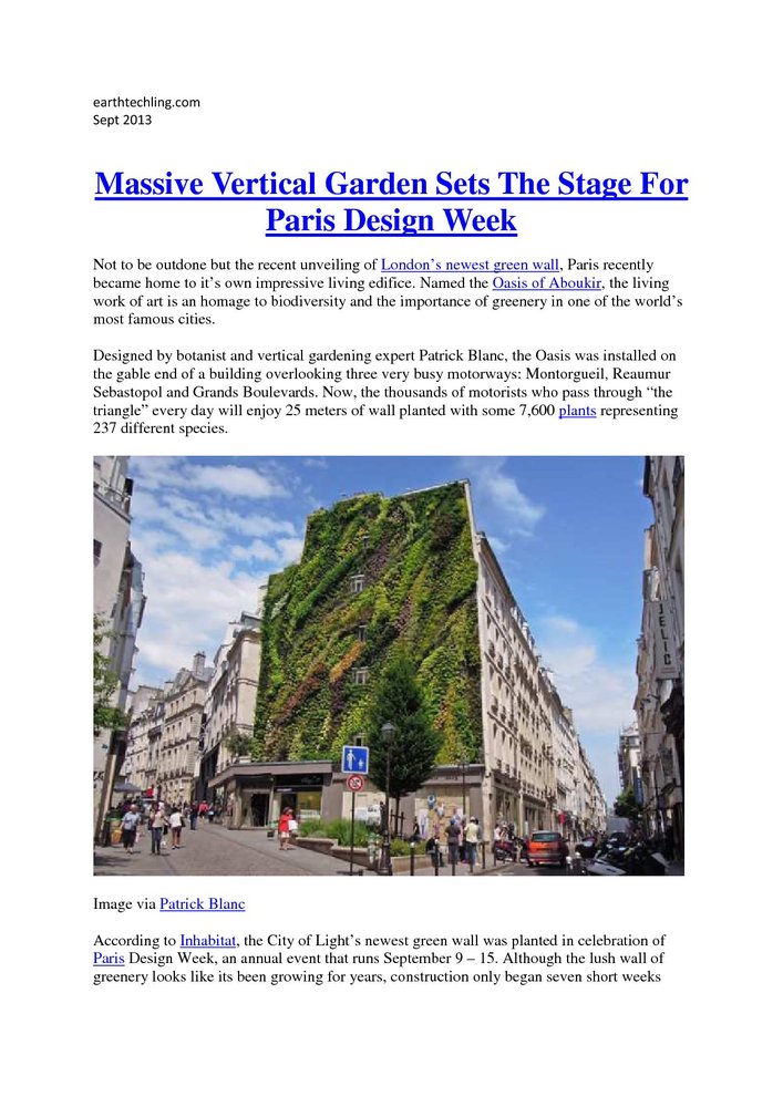 Vertical Garden Patrick Blanc